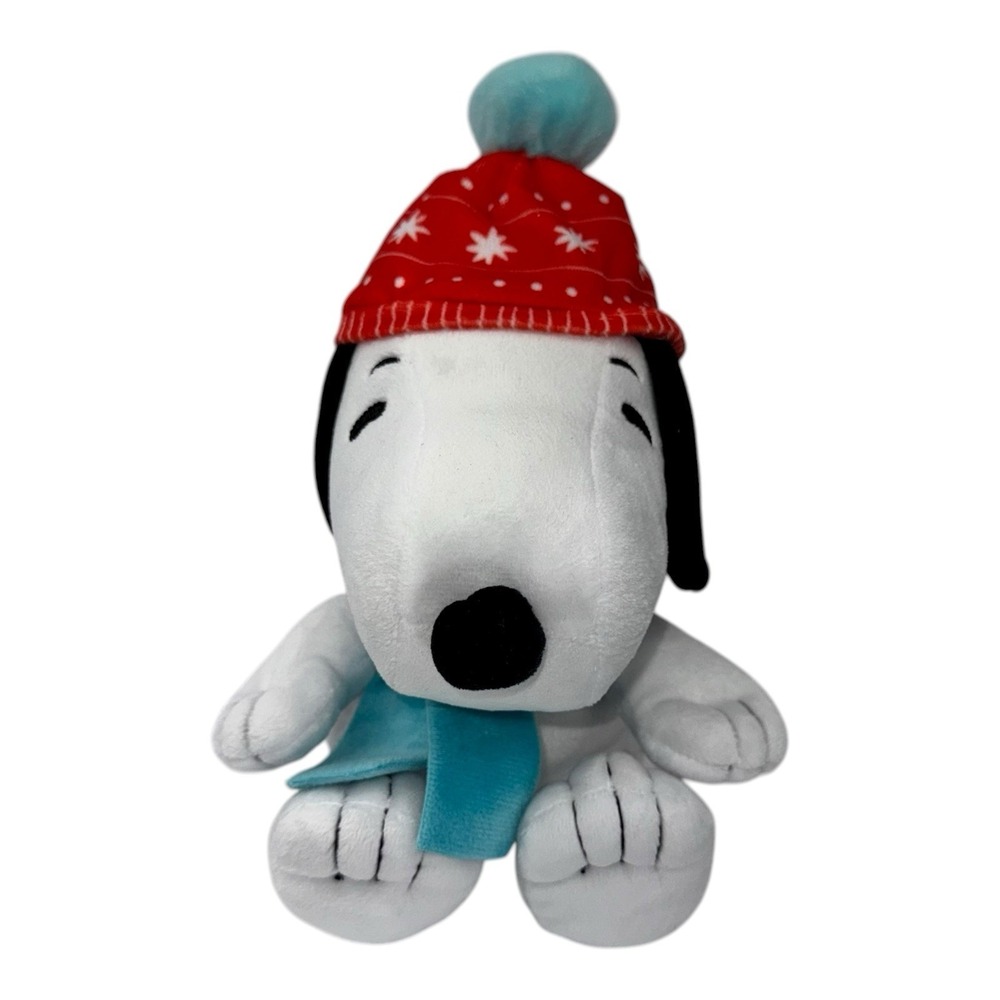 Peanuts Hallmark Snoopy Winter Hat And Scarf Christmas Plush Toy 2022 - Picture 2 of 13
